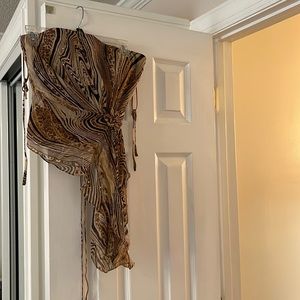 Strapless top with sequins